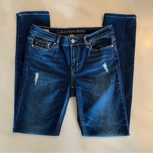 Women’s Calvin Klein Jeans “Ultimate Skinny” Medium Wash Distressed Denim Jeans